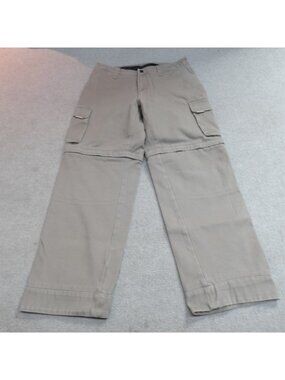 Cortech Pants 36 x 31 Brown Cargo Water Resistant Convertible Shorts Lined Twill